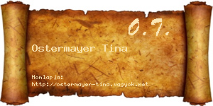 Ostermayer Tina névjegykártya